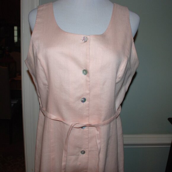 NWOT Rafella Vintage Classic Linen Dress - Picture 4 of 6